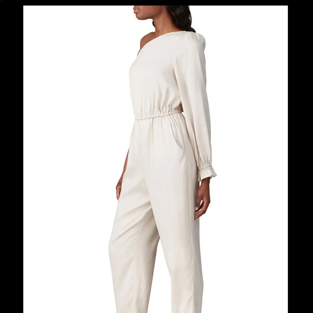 Off-white asymmetrical jumpsuit - runs Large!